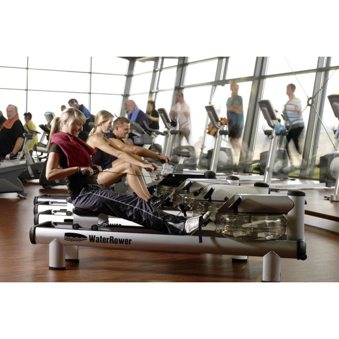 Гребной водный тренажер WaterRower M1 HiRise S4 Aluminum серый