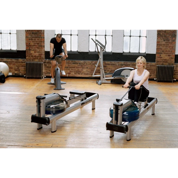 Гребной водный тренажер WaterRower M1 HiRise S4 Aluminum серый