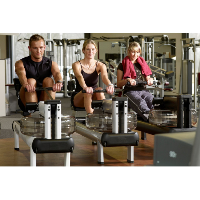 Гребной водный тренажер WaterRower M1 HiRise S4 Aluminum серый