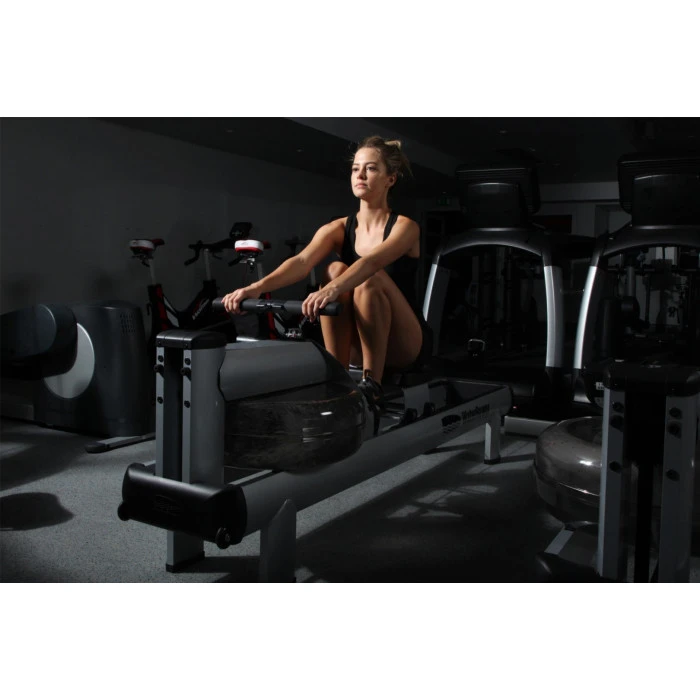 Гребной водный тренажер WaterRower M1 HiRise S4 Aluminum серый