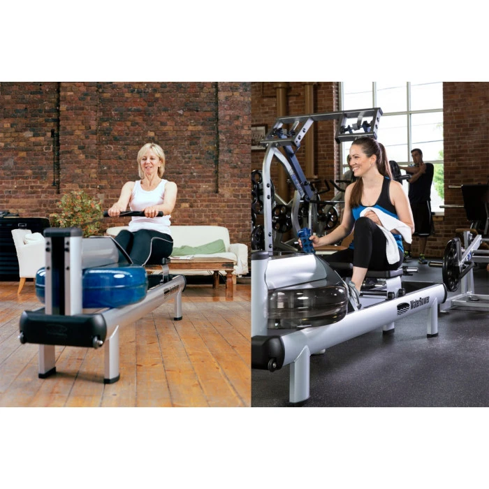 Гребной водный тренажер WaterRower M1 HiRise S4 Aluminum серый