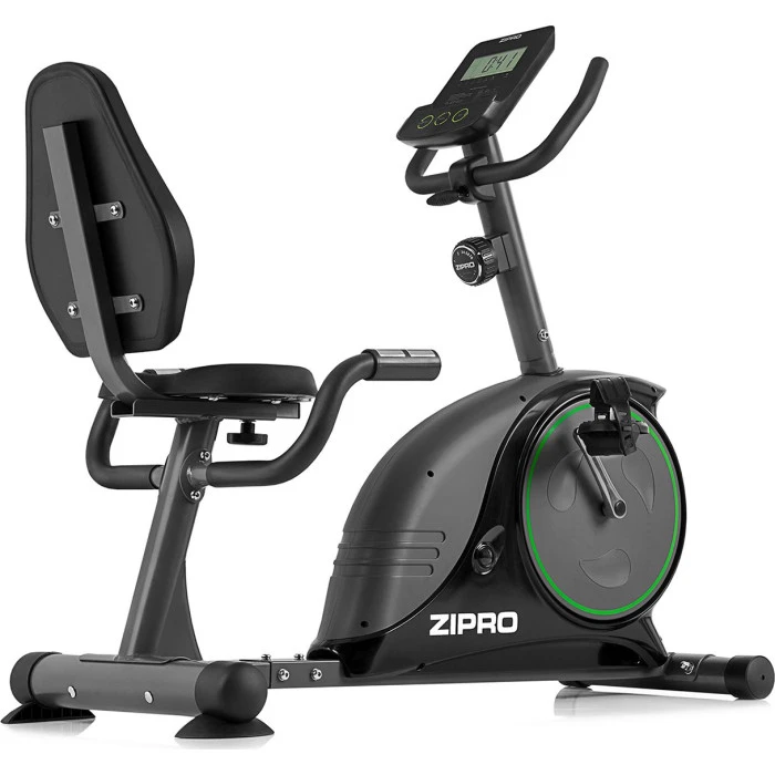 Велотренажер горизонтальный магнитный Zipro Easy черно-серый