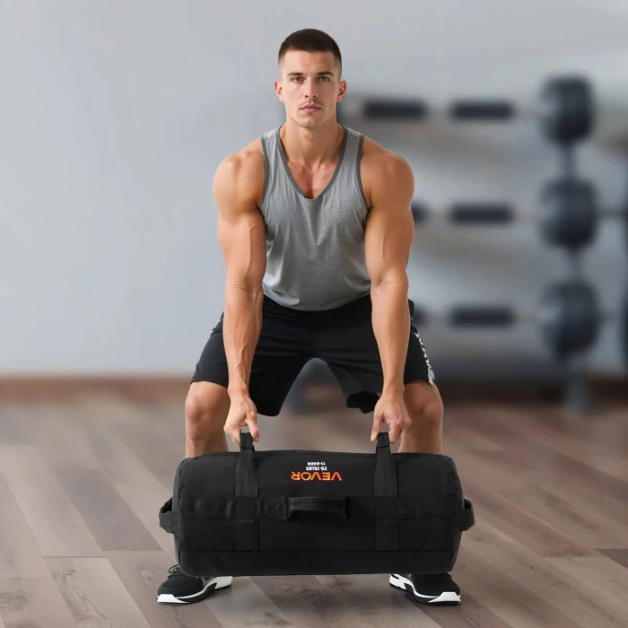 Тренировочная сумка VEVOR 11-34 кг, черная
