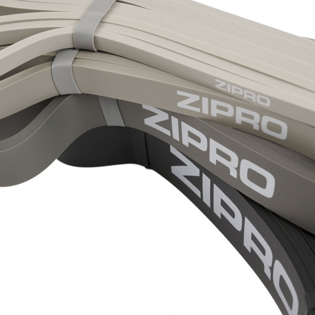 Набор лент-эспандеров для упражнений Zipro PowerBand 4 шт. черно-серый