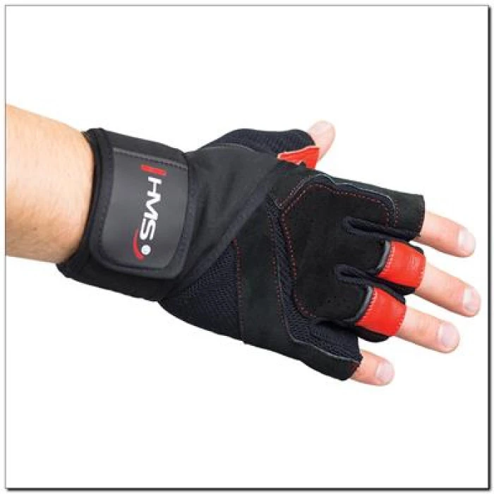 Фитнес-рукавицы мужские RST01 HMS – черно-красные/размер XL