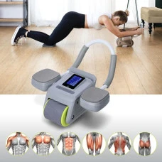 Колесо для тренировки мышц пресса HMS KA08 с LCD дисплеем и зарядкой, серое