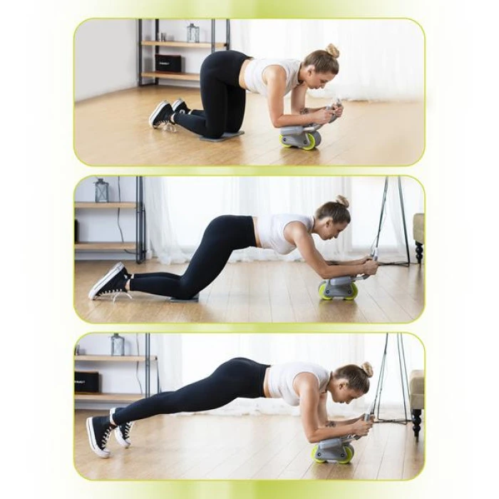 Колесо для тренировки мышц пресса HMS KA08 с LCD дисплеем и зарядкой, серое