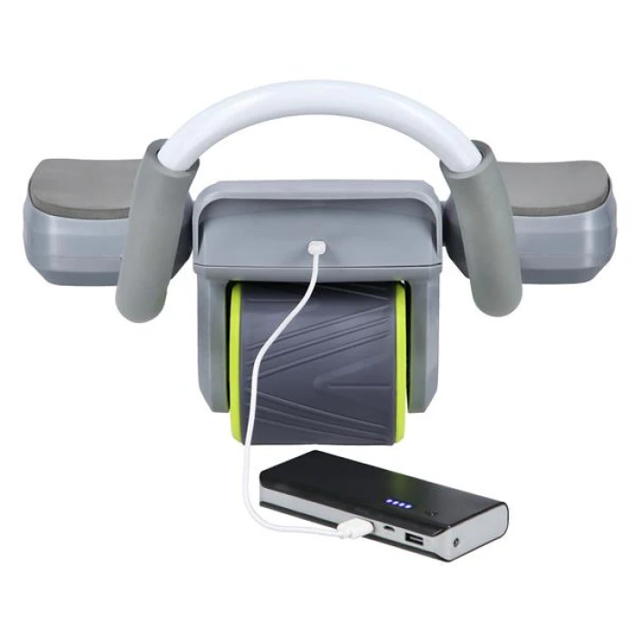 Колесо для тренировки мышц пресса HMS KA08 с LCD дисплеем и зарядкой, серое