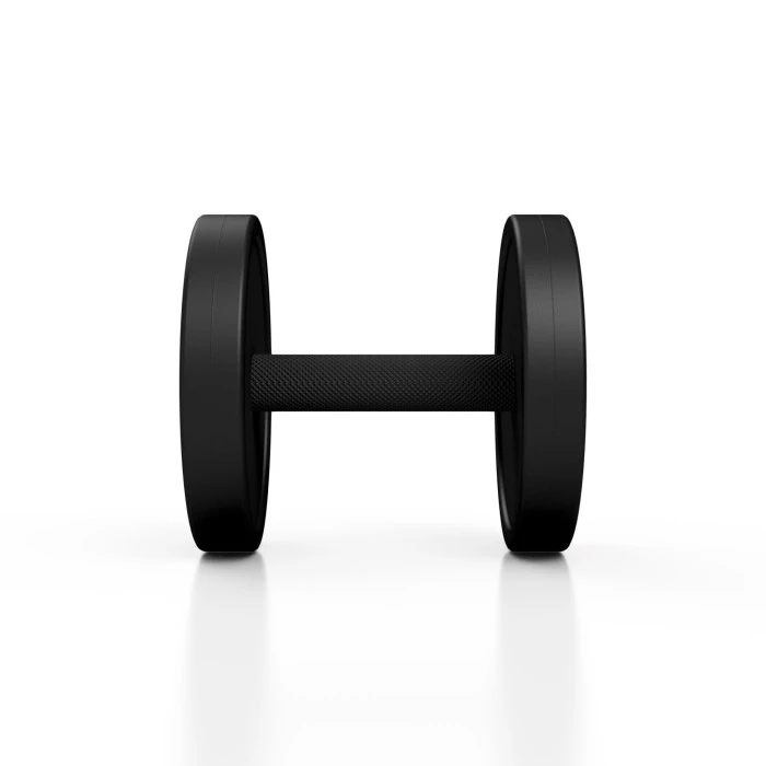 Гантель стальная прорезиненная Marbo Sport 7,5 кг черная