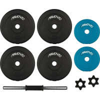 Гантель разборная битумная Avento 42DF-BLK, 15 кг