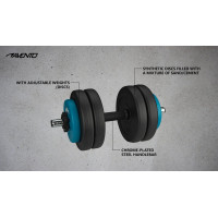 Гантель разборная битумная Avento 42DF-BLK, 15 кг