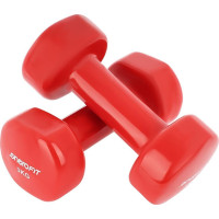 Гантелі вінілові ENERO FIT VDB зі стійкою, 12 кг