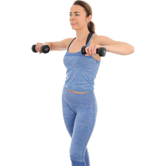 Гантели виниловые ENERO FIT VDB со стойкой, 12 кг