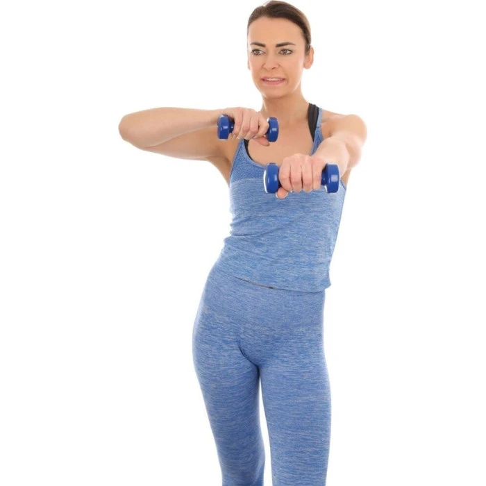 Гантелі вінілові ENERO FIT VDB зі стійкою, 12 кг