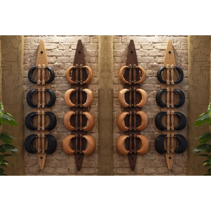 Гантели с подставкой NOHrD SwingBel Board 2-8 Kg Set Classic Walnut Leather