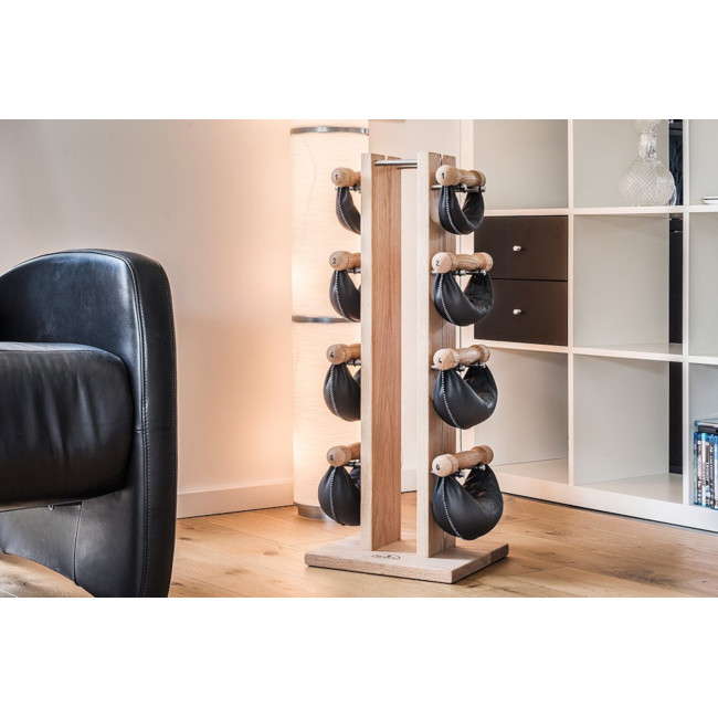 Гантели с подставкой NOHrD SwingBel Tower 2-8 Kg Set Oxbridge Cherry Leather