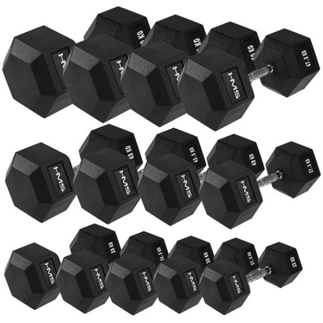 Гантель шестигранна HMS HEX PRO 37,5 кг