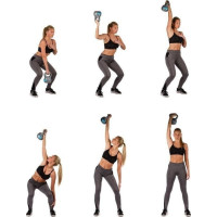 Гиря Movit Kettlebell 20 кг, чорна
