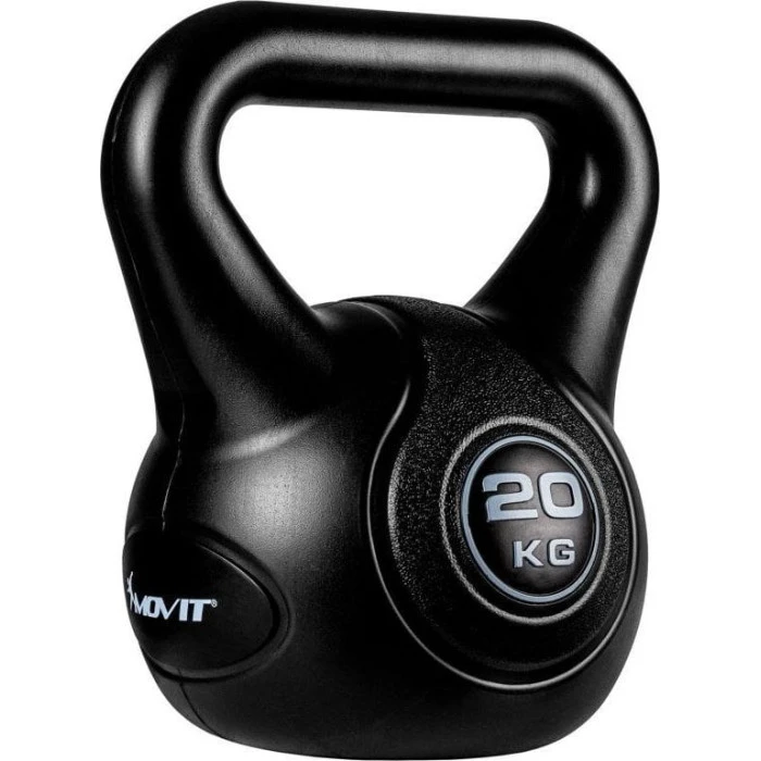 Гиря Movit Kettlebell 20 кг, чорна