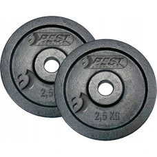 Набор чугунных дисков BEST SPORTING, 2 x 2,5 кг.