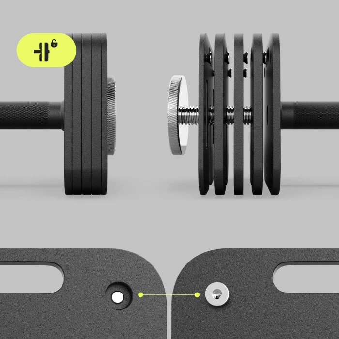 Гантель Zipro SQUARE с регулируемой нагрузкой 16 кг