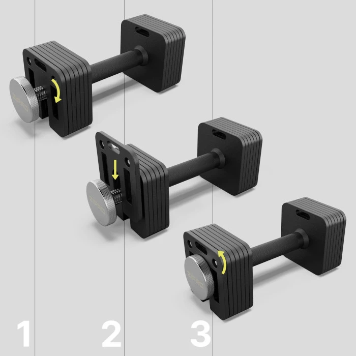 Гантель Zipro SQUARE с регулируемой нагрузкой 16 кг