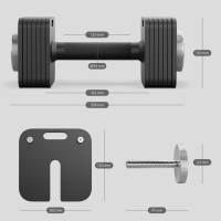 Гантель Zipro SQUARE с регулируемой нагрузкой 16 кг