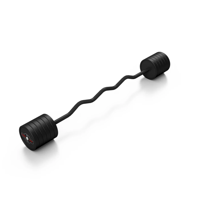 Штанга Steel Rubber Curl 50 кг черная - Marbo Sport
