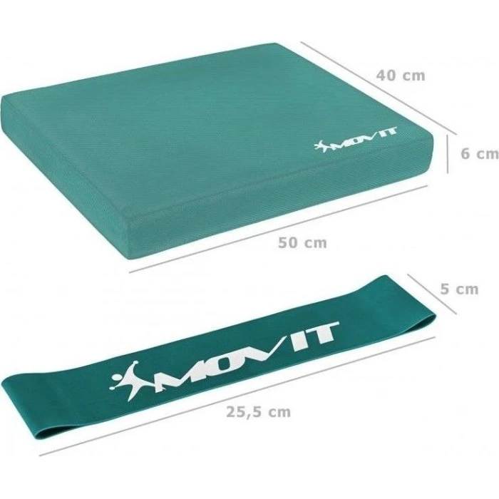 Подушка Movit Balance з гімнастичною гумою