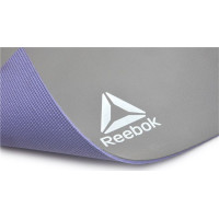 Двухсторонний коврик для йоги Reebok фиолетовый, серый