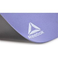 Двухсторонний коврик для йоги Reebok фиолетовый, серый