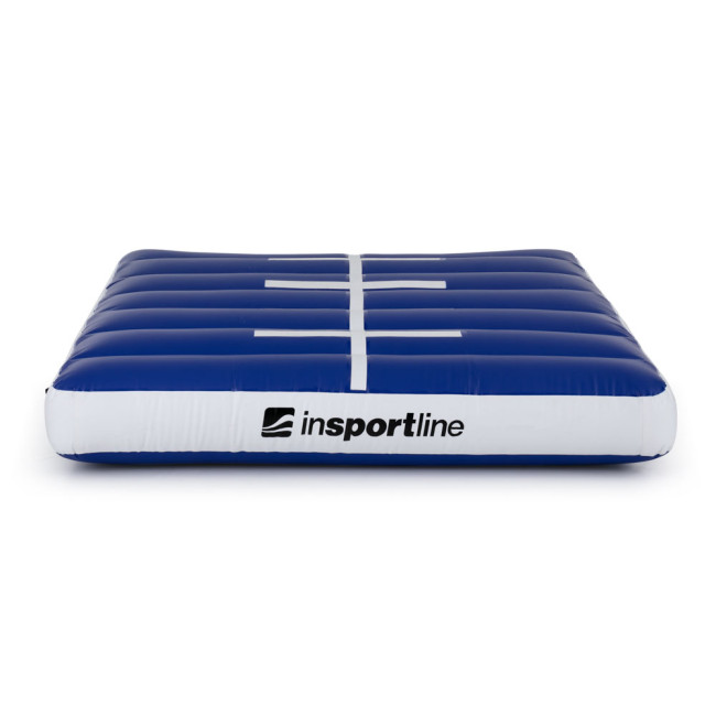 Надувной коврик гимнастический inSPORTline Airincline 200x200 см, бело-синий