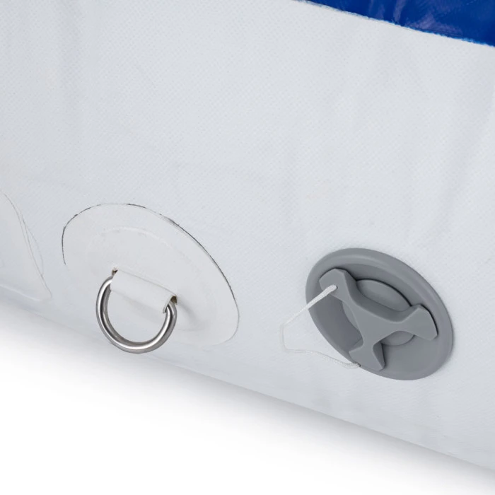 Надувной коврик гимнастический inSPORTline Airincline 200x200 см, бело-синий