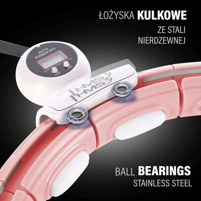 Обруч магнітний з вагою HMS HHM15 рожевий