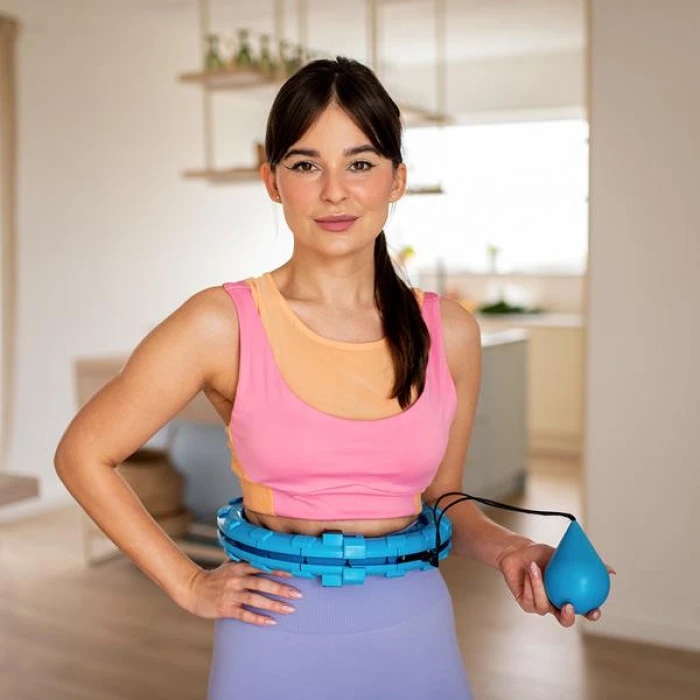 Обруч с весом HMS FH01 голубой