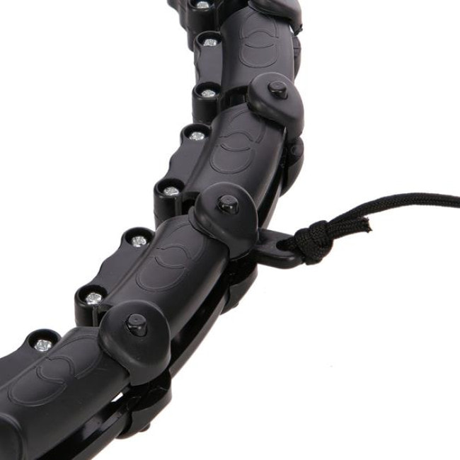 Хула-хуп массажный HMS HHM15 с нагрузкой и поясом для похудения BR16 Plus Size, черный