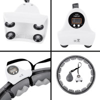 КОМПЛЕКТ HULA HOOP HHW06 ЧЕРНЫЙ С ГРАВИТАЦИОННЫМ МЯЧЕМ И СЧЕТЧИКОМ HMS + ПОДДЕРЖКА НА ТАЛИЮ BR163 ЧЕРНЫЙ ПЛЮС РАЗМЕР