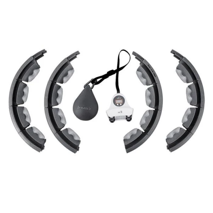 КОМПЛЕКТ HULA HOOP HHW06 ЧОРНИЙ З ГРАВІТАЦІЙНИМ М'ЯЧЕМ ТА ЛІЧИЛЬНИКОМ HMS + ПІДТРИМКА НА ТАЛІЮ BR163 ЧОРНИЙ ПЛЮС РОЗМІР