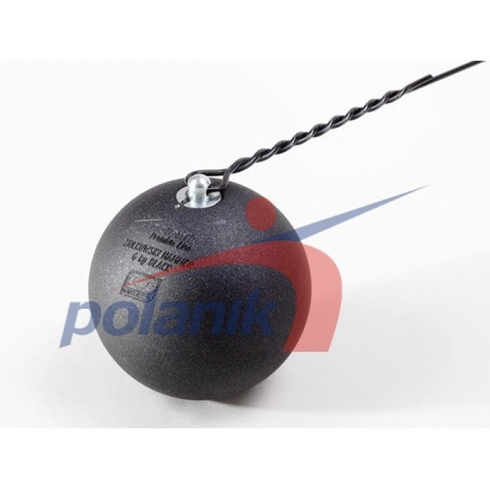 Стальной состязательный молот 6 кг Polanik Premium Line Ziolkowski Hammer BLACK, IAAF I-17-0856