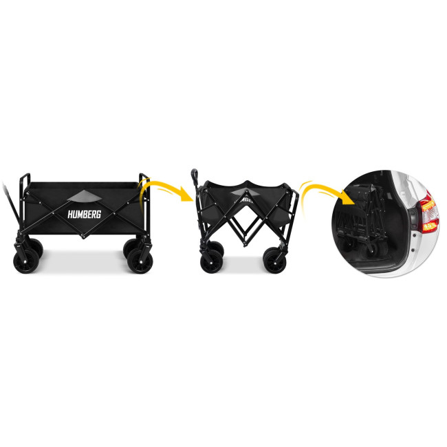 Тележка раскладная Humberg HM-512 100 л, черная