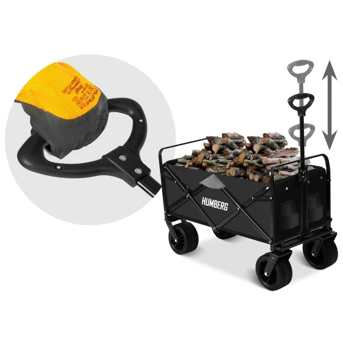 Візок розкладний Humberg HM-512 100 л, чорний