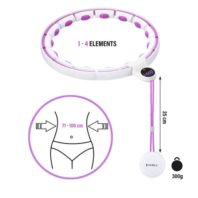 HHM17 HULA HOP WHITE/FIOLET МАГНИТ С ВЕСОМ + СЧЕТЧИК HMS
