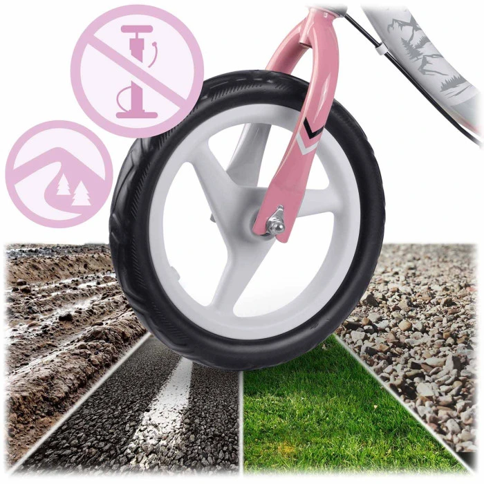 Биговел Ricokids Fun Adventure 12" бело-розовый