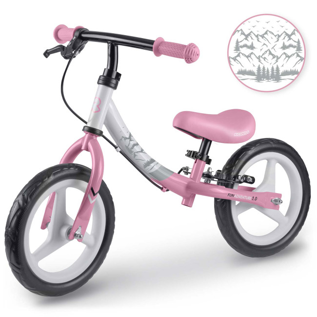 Биговел Ricokids Fun Adventure 12" бело-розовый