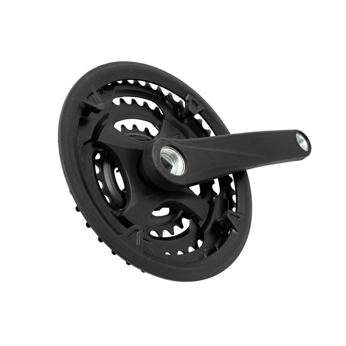 Шатун велосипедный 42x34x24/170, сталь, черный.