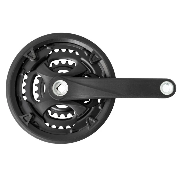 Шатун велосипедный 42x34x24/170, сталь, черный.