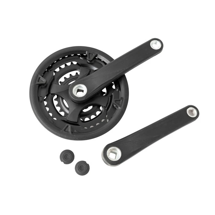 Шатун велосипедный 42x34x24/170, сталь, черный.