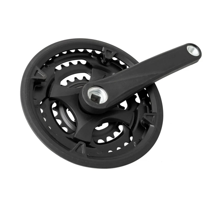 Шатун велосипедный 42x34x24/170, сталь, черный.