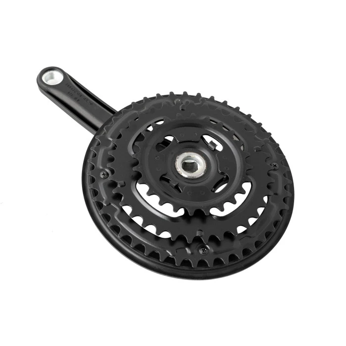 Шатун велосипедный 42x34x24/170, сталь, черный.