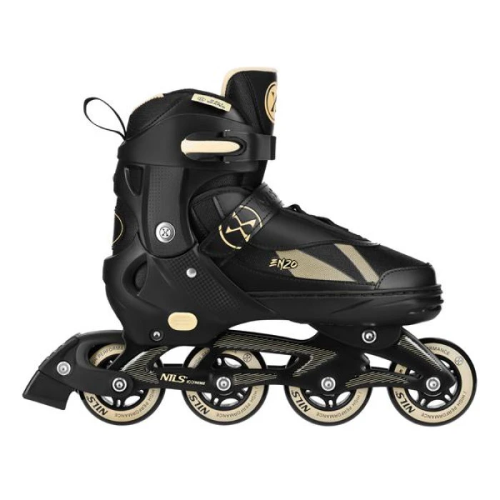 Роликові ковзани 2в1 NILS EXTREME NH382 розмір L 40-43, чорно-золотисті